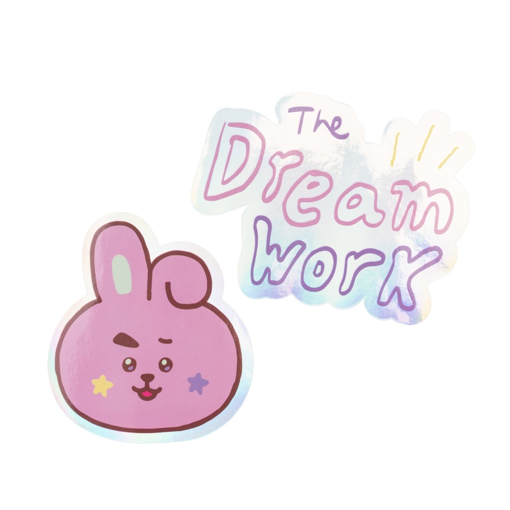 BT21 - The Journey Cooky Pack Of 2 Vinyl Ensemble d'autocollants - Multicolore